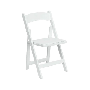 White Wood Padded Chair