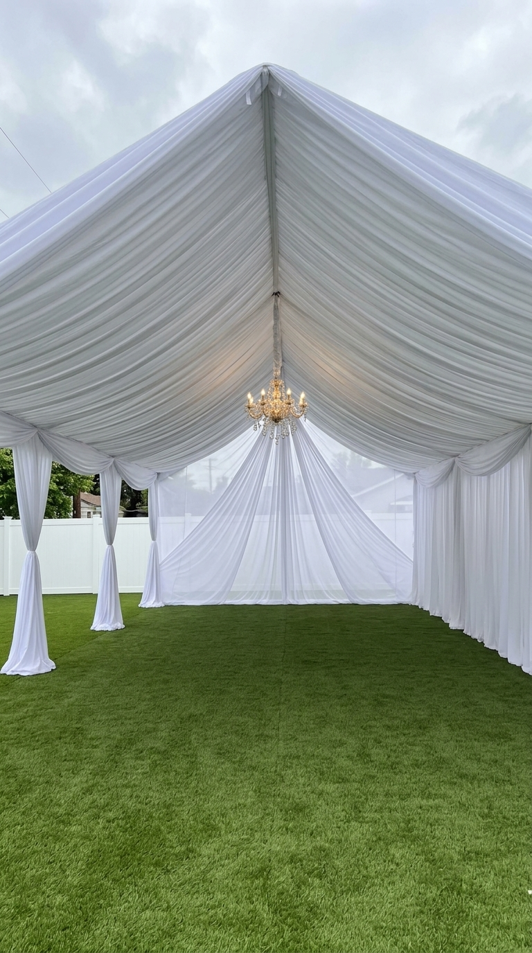 Draped Tent Setup
